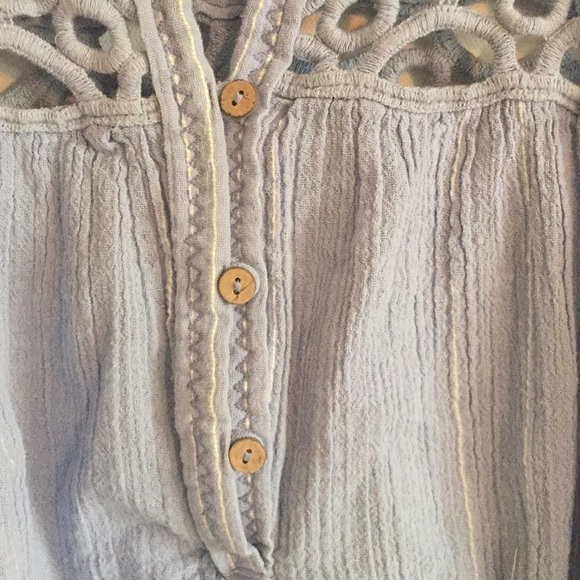Free People Cedar Lace Blue Pullover Top - Picture 9 of 11